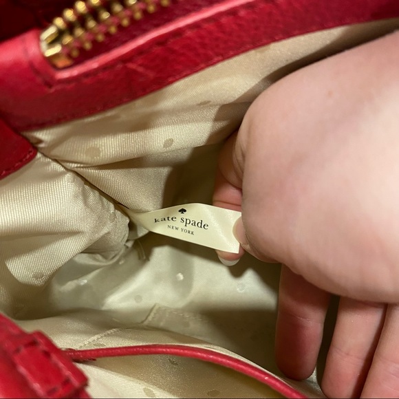 Kate Spade NY Sedgewick Place Small Phoebe Shoulder Bag Red Quilted Leather - Picture 9 of 15